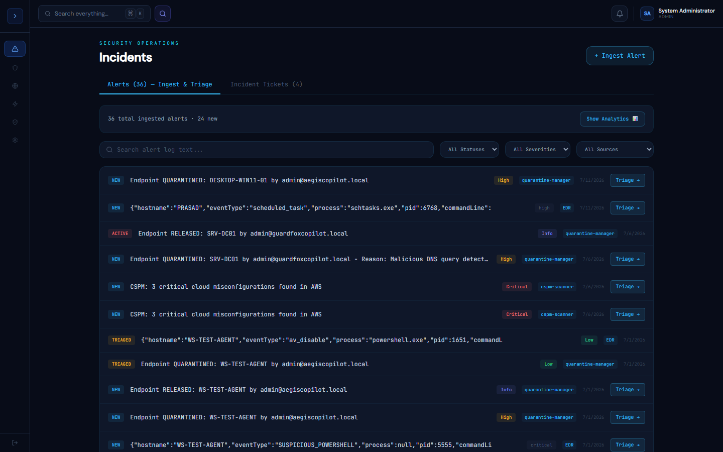 alerts screenshot