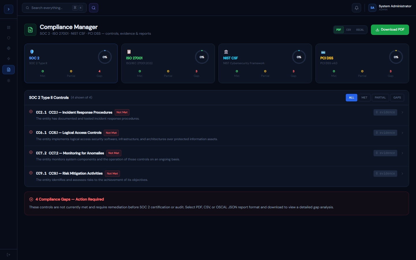 compliance screenshot